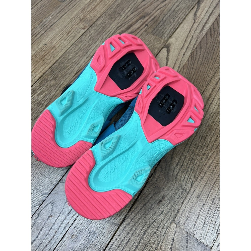 Bontrager Cadence Cycling Spin Workout Shoes Size 7 Teal Blue EUC - Picture 5 of 7